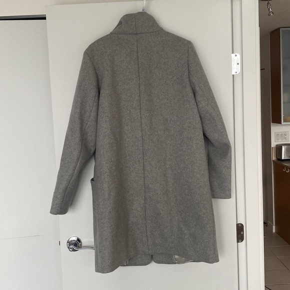 Wilfred The Cacoon Coat New-Virgin Wool, Size L, Heather Light Grey - Picture 10 of 16